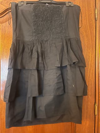 Vestido Corset Volantes Negro
