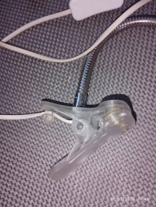 Lámpara Flexo Pinza Ikea Plata/Blanco