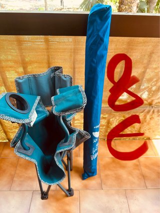 Silla Playa Decathlon + Sombrilla