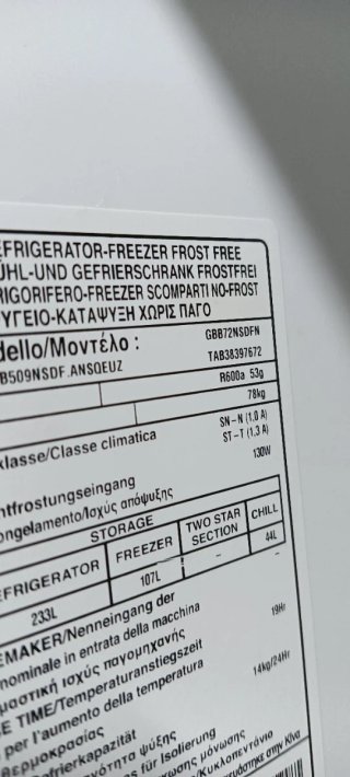 NEVERA L.G NO FROST ENERGÍA A+++ACERO INOXIDABLE