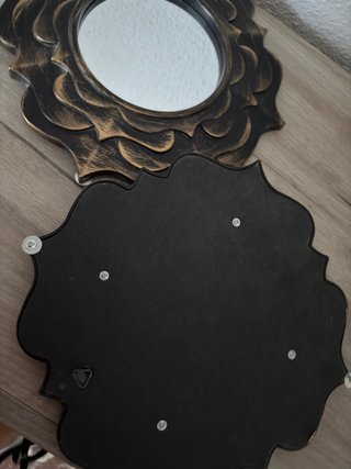 Juego de 2 espejos decorativos dorados