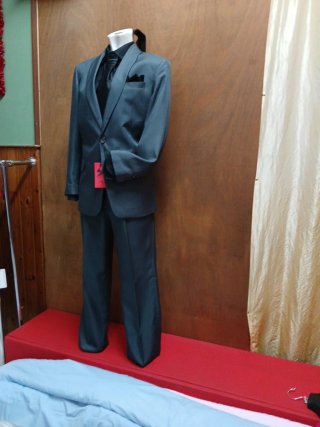 Abito uomo grigio elegante taglia 54