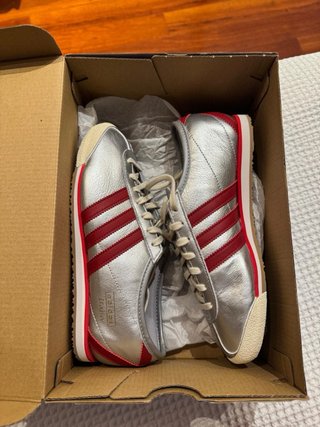 Zapatillas Adidas Italia Plata y Rojo