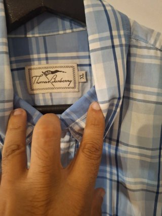 Camisa Thomas Burberry cuadros azul