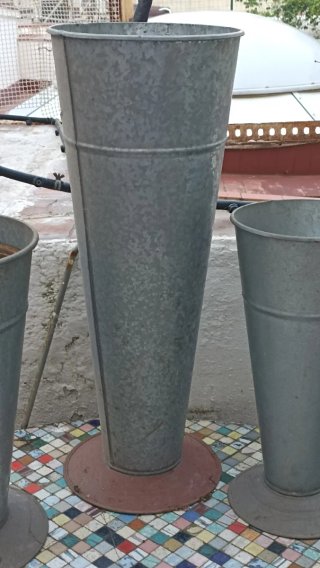 Fioriere in metallo galvanizzato (4 unità) 40-50 cm