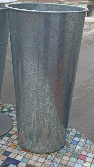 Fioriere in metallo galvanizzato (4 unità) 40-50 cm
