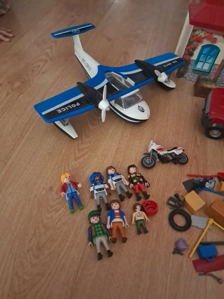 Lote Playmobil: Avión, Tractor y Granja