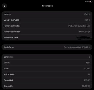 iPad Air 11” M2 128GB + Apple Pencil Pro + Funda
