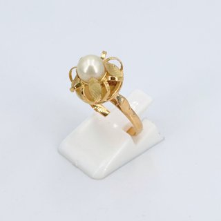 Anillo Oro 18K, Perla, 3.93gr, T-13