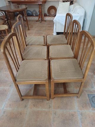 Mesa de comedor y 6 sillas,y mesa camilla