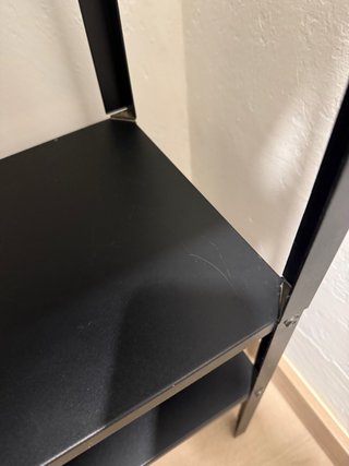 2 Mesita de noche metálica negra