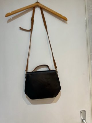 Bolso bandolera vintage Kenzo Paris piel negro