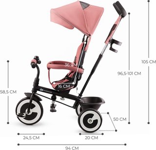 Triciclo Bebé Kinderkraft Rosa Casi Nuevo