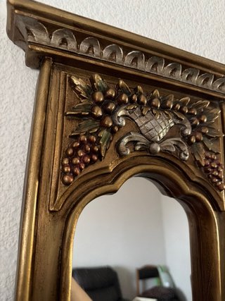 Espejo Decorativo Dorado y Plateado