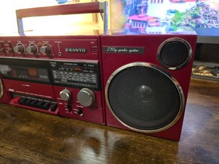 Radiocassette Sanyo M-V40L Rojo