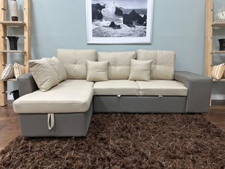 Envio Gratis Sofa Cama Nuevo con Arcon y 2 Puffs