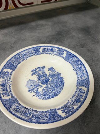 Vajilla en tonos azules