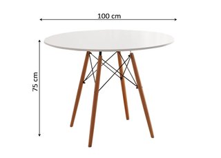 Mesa Redonda 100cm Nordica + 4 Sillas Nuevo