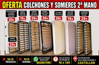 Somieres y colchones 2da mano Castellon 682867590