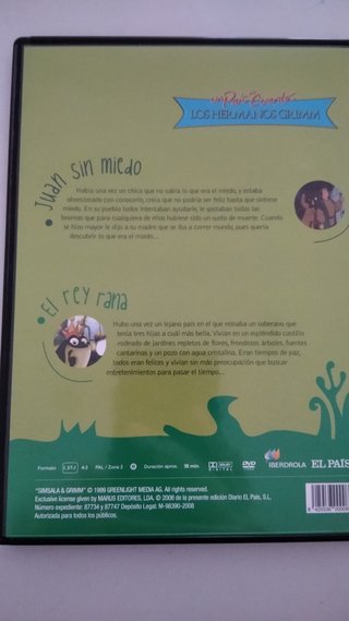 DVD Juan sin miedo y el rey rana Grimm