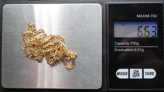 Cadena oro de 18k. Peso: 6.63 gr.