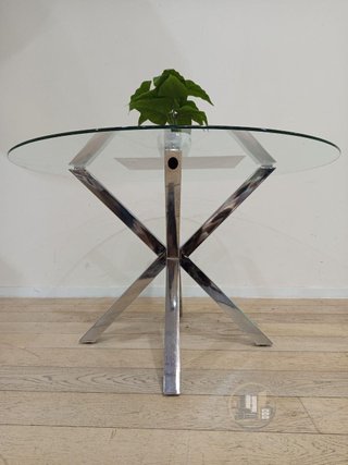 Mesa Redonda de Cristal Templado