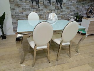 Conjunto Mesa + 4 Sillas Estilo Vanguardia