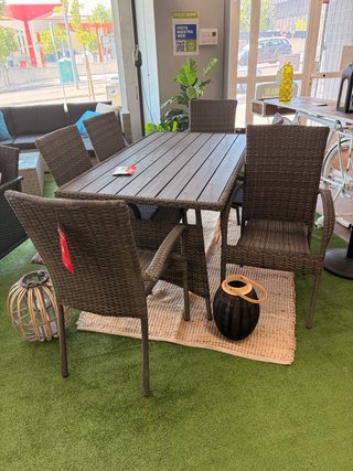 CONJUNTO DE JARDIN - MESA + 6 SILLAS NUEVO