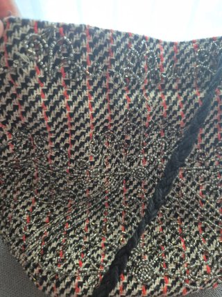 Bolso bombonera tela pedrería