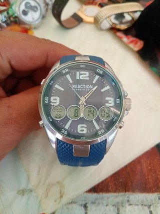 Orologio Reaction Kenneth Cole blu/argento