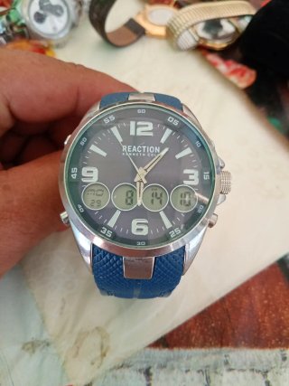 Orologio Reaction Kenneth Cole blu/argento