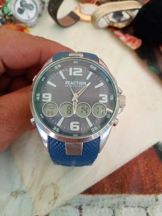 Orologio Reaction Kenneth Cole blu/argento