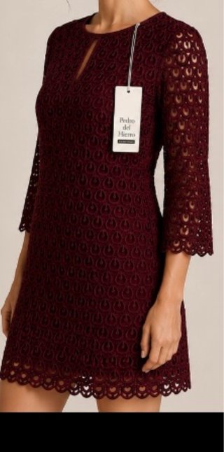 Vestido Pedro del Hierro Burdeos