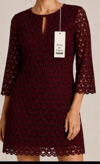Vestido Pedro del Hierro Burdeos