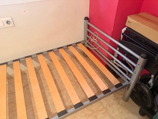 Somier Cama 90x190 Metal y Madera
