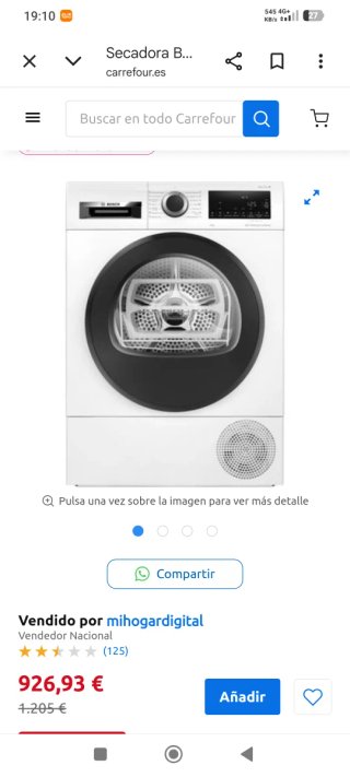 Secadora Bosch Blanca