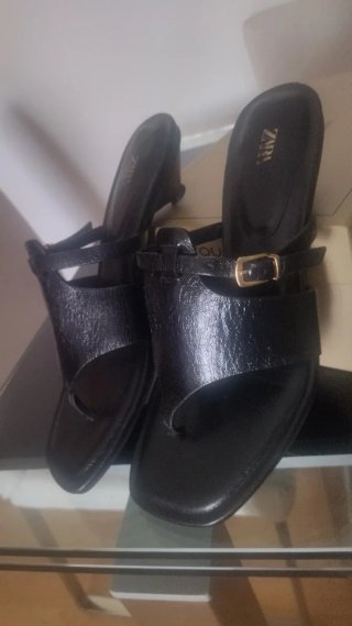 Sandalias Zara Piel Negras