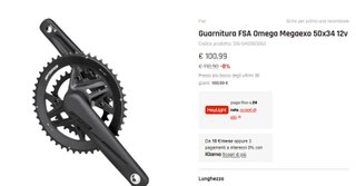 FSA Omega Guarnitura 170mm 50/34T MegaExo 11V