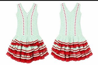 Abito da gitana per bambini a pois
