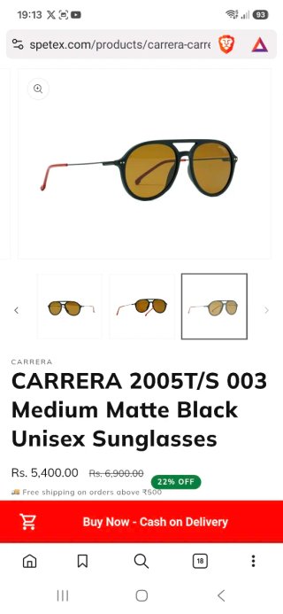 Gafas Carrera 2005T/S Negras Marrones