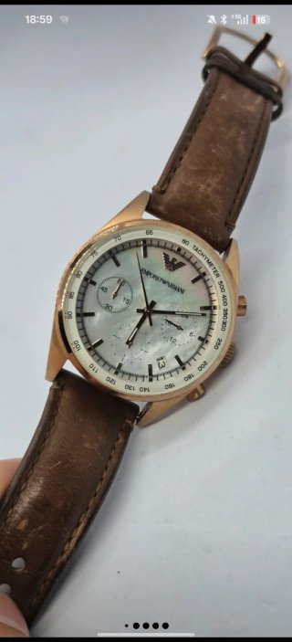 Reloj Emporio Armani Hombre Marrón/Dorado