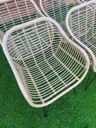 6 Sillas Escrum Ratán Sintético Diseño Nórdico
