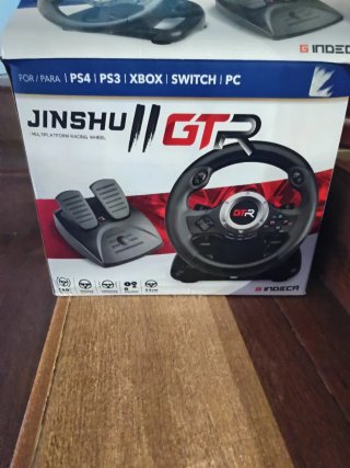 Volante Jinshu GTR para PS4, PS3, Xbox, Switch, PC