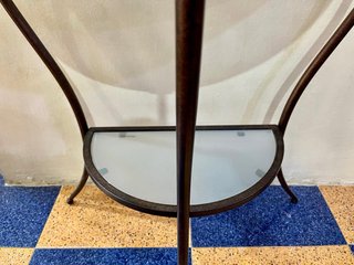 Mesa Consola Media Luna Hierro Forjado