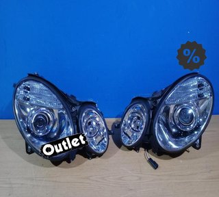 EV FAROS MERCEDES CLASE E W211 02-06 LUPA FONDO CROMO R14682