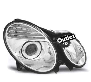 EV FAROS MERCEDES CLASE E W211 02-06 LUPA FONDO CROMO R14682