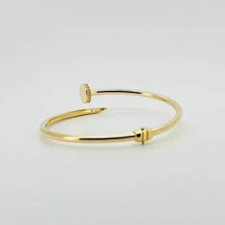 Pulsera Rígida Clavo Circonitas 18k