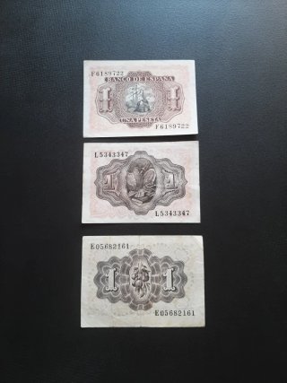 BILLETES ESPAÑOLES DE 1 PESETA