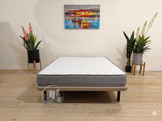 Somier Base Tapizada + Colchón Baviera 18cm (Nuevo)
