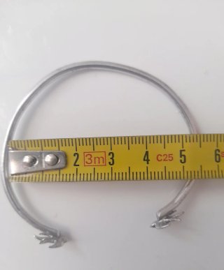 Pulsera rígida plata golondrinas